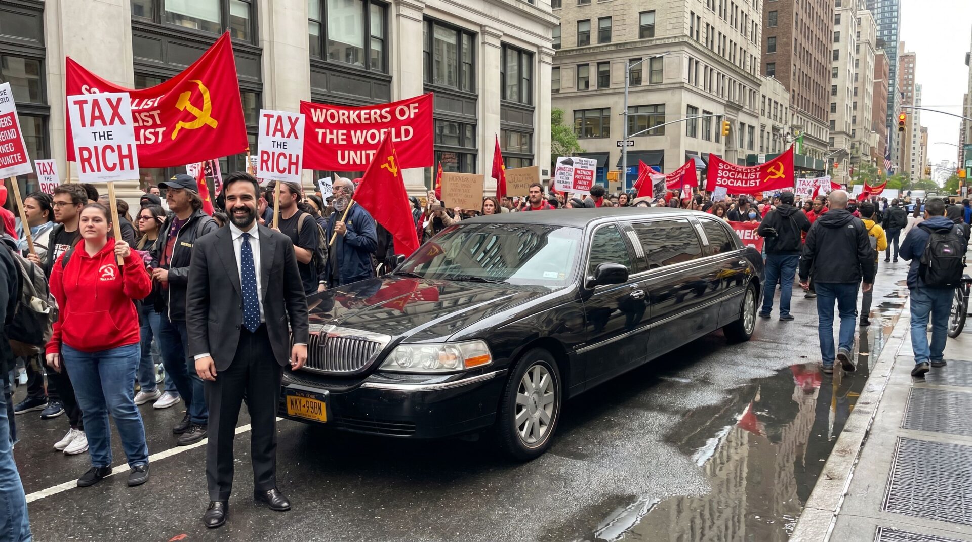 A Billionaire Bankrolled NYC’s ‘Eat the Rich’ Rally — Because Nothing Says ‘Workers Unite’ Like a Guy With a Private Jet