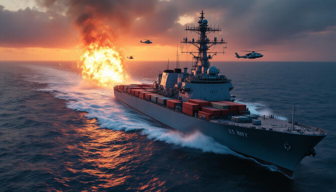 Military Releases Video of Marines Taking Control of Iranian Cargo Ship After Blowing A Home in Their Hull