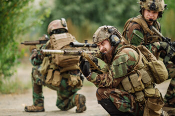 Army ranger during the military operation