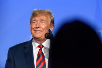 12.07.2018. BRUSSELS, BELGIUM.  Press conference of Donald Trump, President of United States of America, during NATO (North Atlantic Treaty Organization) SUMMIT 2018. "